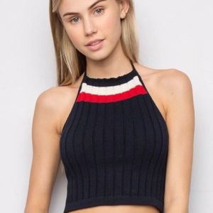 SOLD Brandy Melville Knit Delta Halter Top